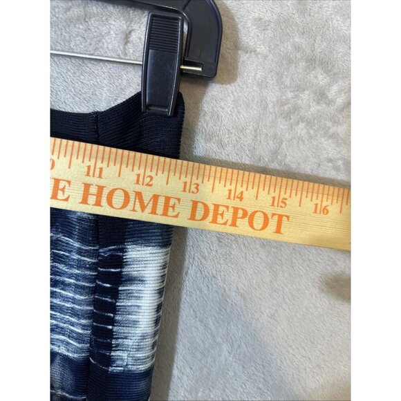 BCBGMAXAZRIA Mini Skirt Small Blue White Tie Dye Ribbed Bodycon Stretch - Picture 5 of 7